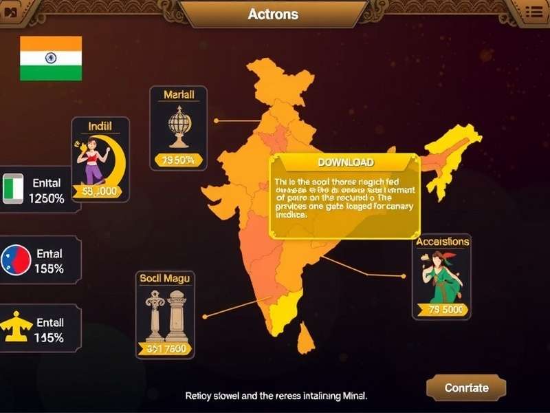 Saffron Enchantment Trek gameplay screenshot showing Indian cultural elements